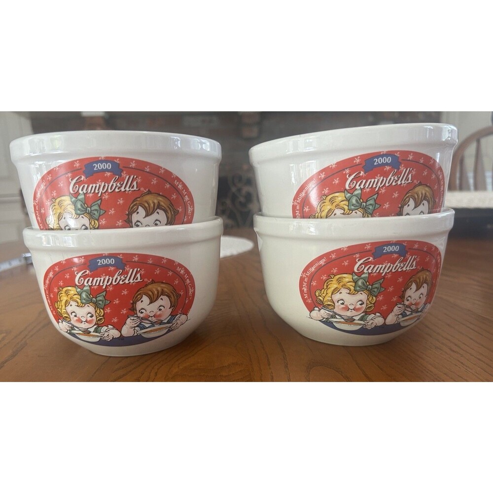 Vintage Campbell's Kids Soup Bowls 2000 Millennium Collector’s Item Set Of 4